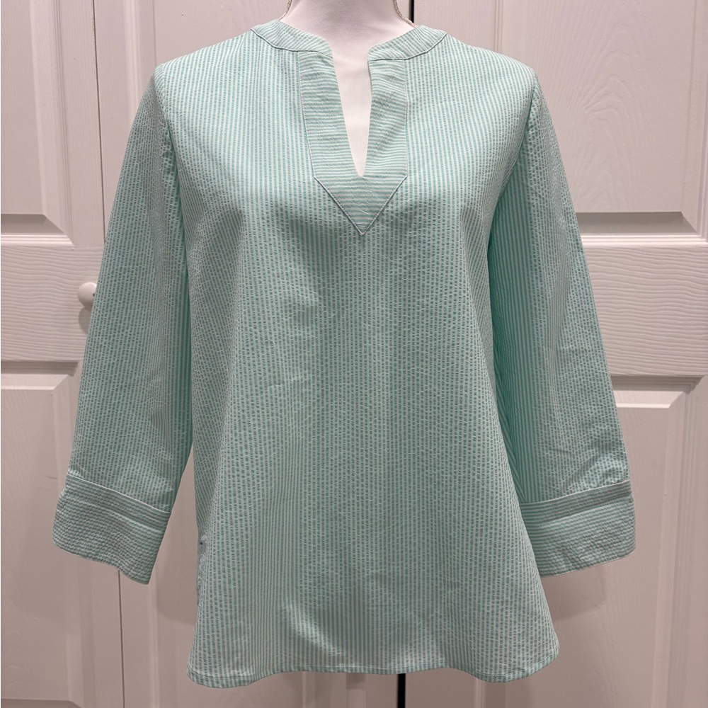 Vineyard Vines Mint Green Split-Neck shirt